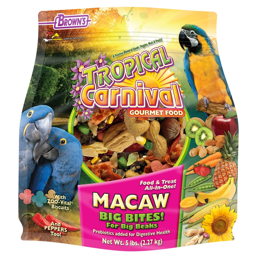 Browns Tropical Carnival Gourmet Big Bites Macaw Food