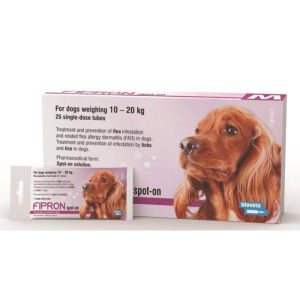Fipron Flea, Lice, and Tick Treatment and Protection for Medium Dogs 10-20kg