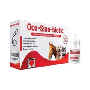 Ocu sina eye drops for treating eye infections for cats and dogs