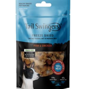 Pet Interest Tail Swingers Freeze Dried Fish & Chicken Dog Treat 45g
