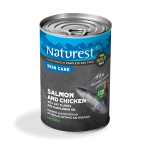 Pet Interest Naturest The wild Way Salmon and Chicken Skin Care For Adult Dog Canned Food (400 g)