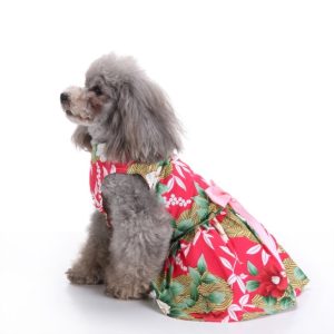 Pets.Love.Earth Flower Cocktail Dress With Pink Bow