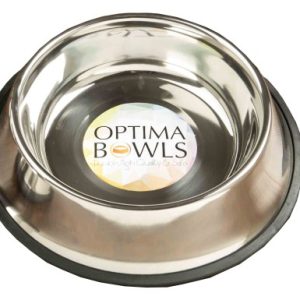 Optima Bowls Premium No-tip Anti-slip Classic Platinum Pet Bowl