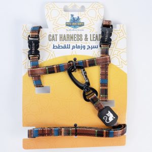 Pets.Love.Earth Nylon British Grid Cat Leash And Harness