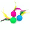 Pets.Love.Earth Golf Ball with Feather Cat Toy