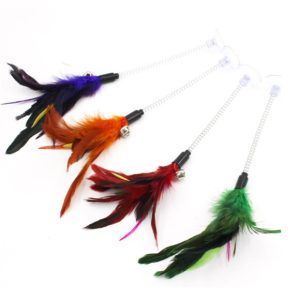 Pets.Love.Earth Flexible Feather Wand with Suction Cup