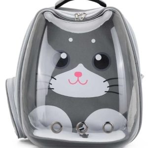Pets.Love.Earth Pet backpack Transparent and Silver