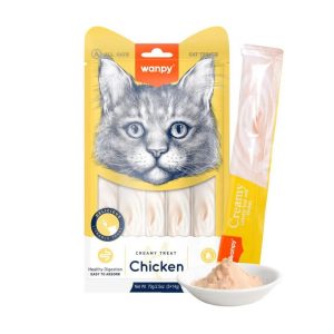 Wanpy Creamy Lickable Treats – Chicken (5x14g) – 70g