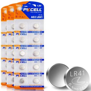 PKCell Button Cell Battery AG3LR41 1.5V - 10 Pack