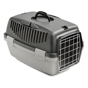 Stefanplast Pet Carrier With Metal Door Black and Light Grey