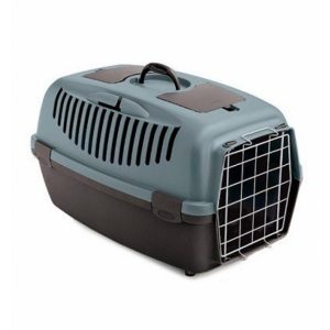 Stefanplast Pet Carrier With Metal Door Blue and Brown  (Gulliver 3 (61x40x38)cm)