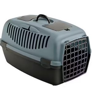 Stefanplast Pet Carrier Plastic Door Blue/Brown (Gulliver 3 (61x40x38)cm)