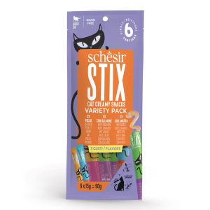 Schesir Stix Cat Creamy Snacks Variety Pack 6 X 15g (1 Bag)