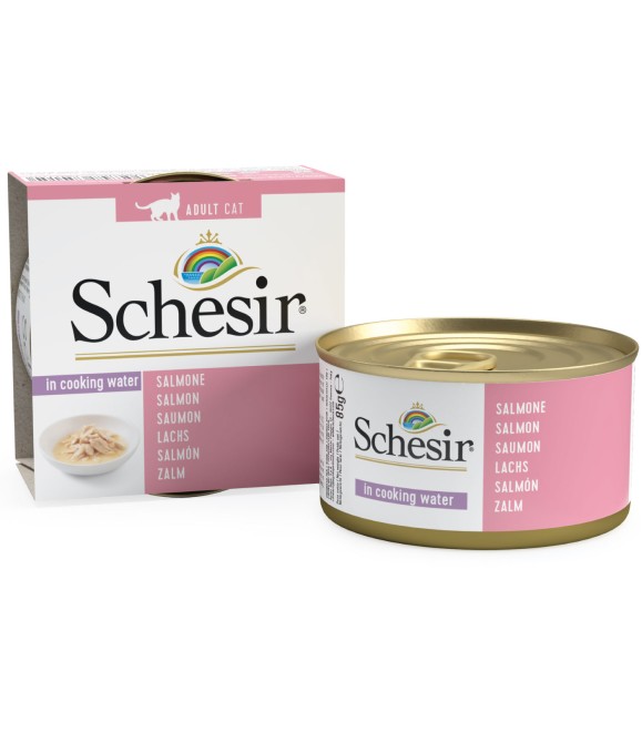 Schesir Can for Cat Salmon In Cooking Water 85g