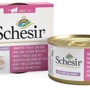 Schesir Can for Cat Tuna and Chicken with Rice In Cooking Water 85g