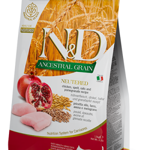 Farmina N&D Ancestral Grain Feline - Chicken & Pomegranate Neutered Adult