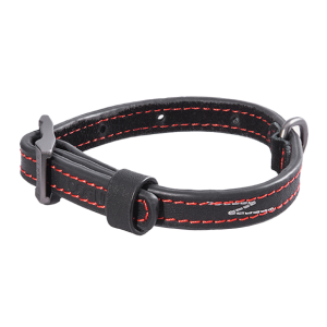 Dogness Nappa Leather Dog Collar Arrow-Reflective Stitching (XLarge)