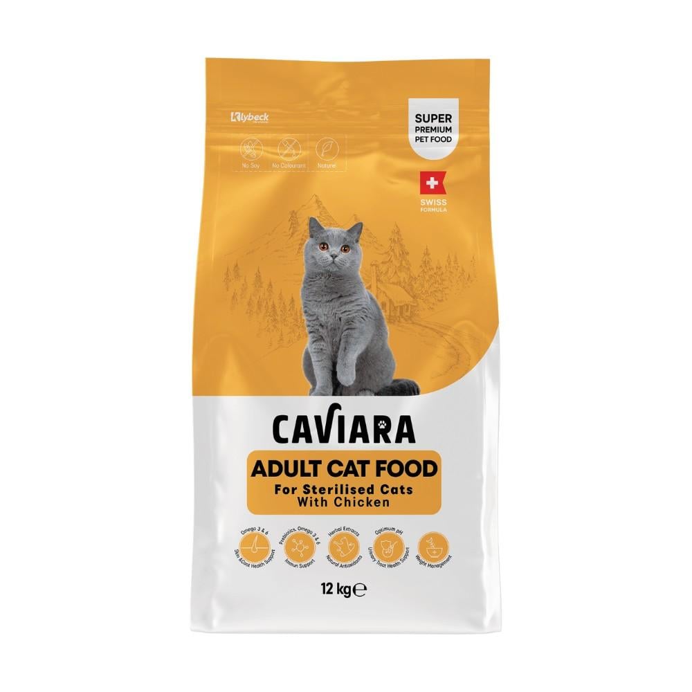 Caviara Sterilised Adult Cat Food with Chicken 1.5 kg