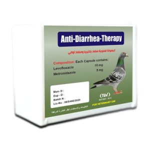 Anti-Diarrhea Therapy Alpharabi Antibiotic and Anti protozoa Oral capsule 125 mg for Pigeons